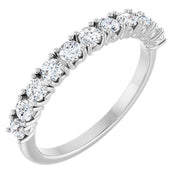 14K White 5/8 CTW Natural Diamond Anniversary Band