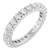 14k White 1 1/2 Ctw Lab-grown Diamond  Eternity Band