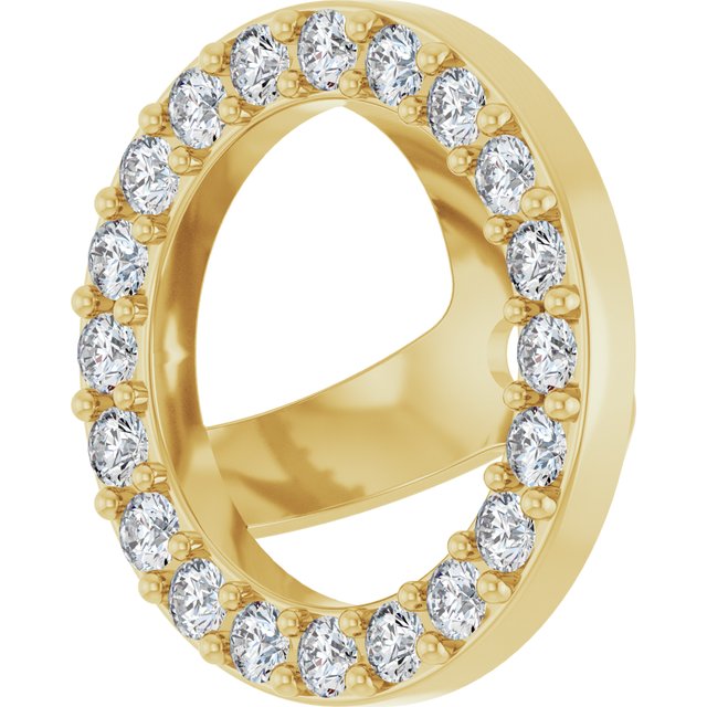 14k Yellow 1/3 Ctw Lab-grown Diamond Halo-style Earring Jackets