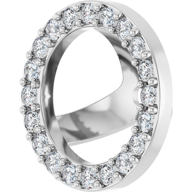 14k White 1/3 Ctw Lab-grown Diamond Halo-style Earring Jackets