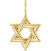14k Yellow Star Of David Pendant