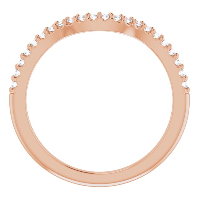 14K Rose 1/6 CTW Natural Diamond Matching Band
