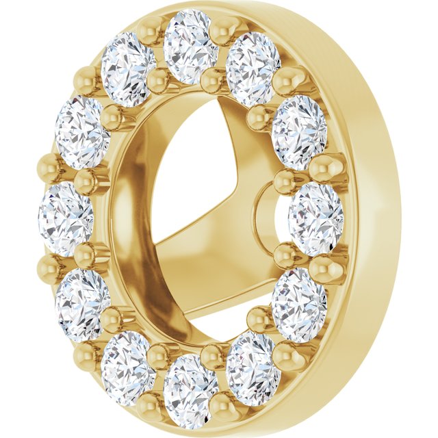14K Yellow 1/6 CTW Natural Diamond Halo-Style Earring Jackets