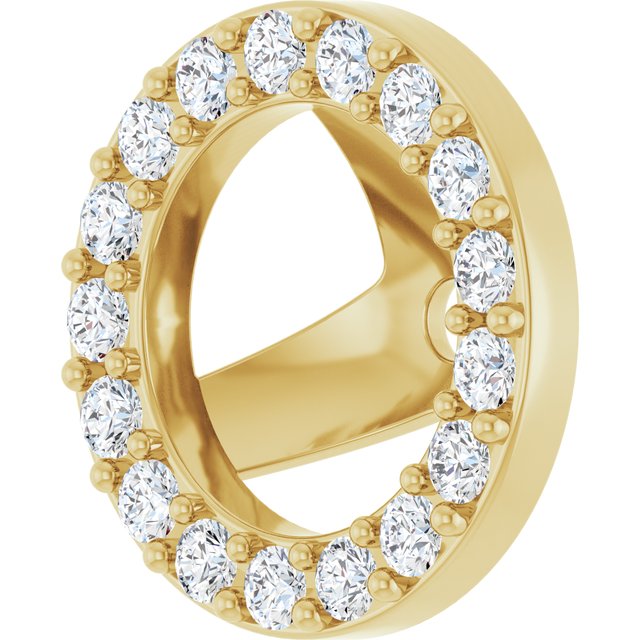 14K Yellow 1/5 CTW Natural Diamond Halo-Style Earring Jackets