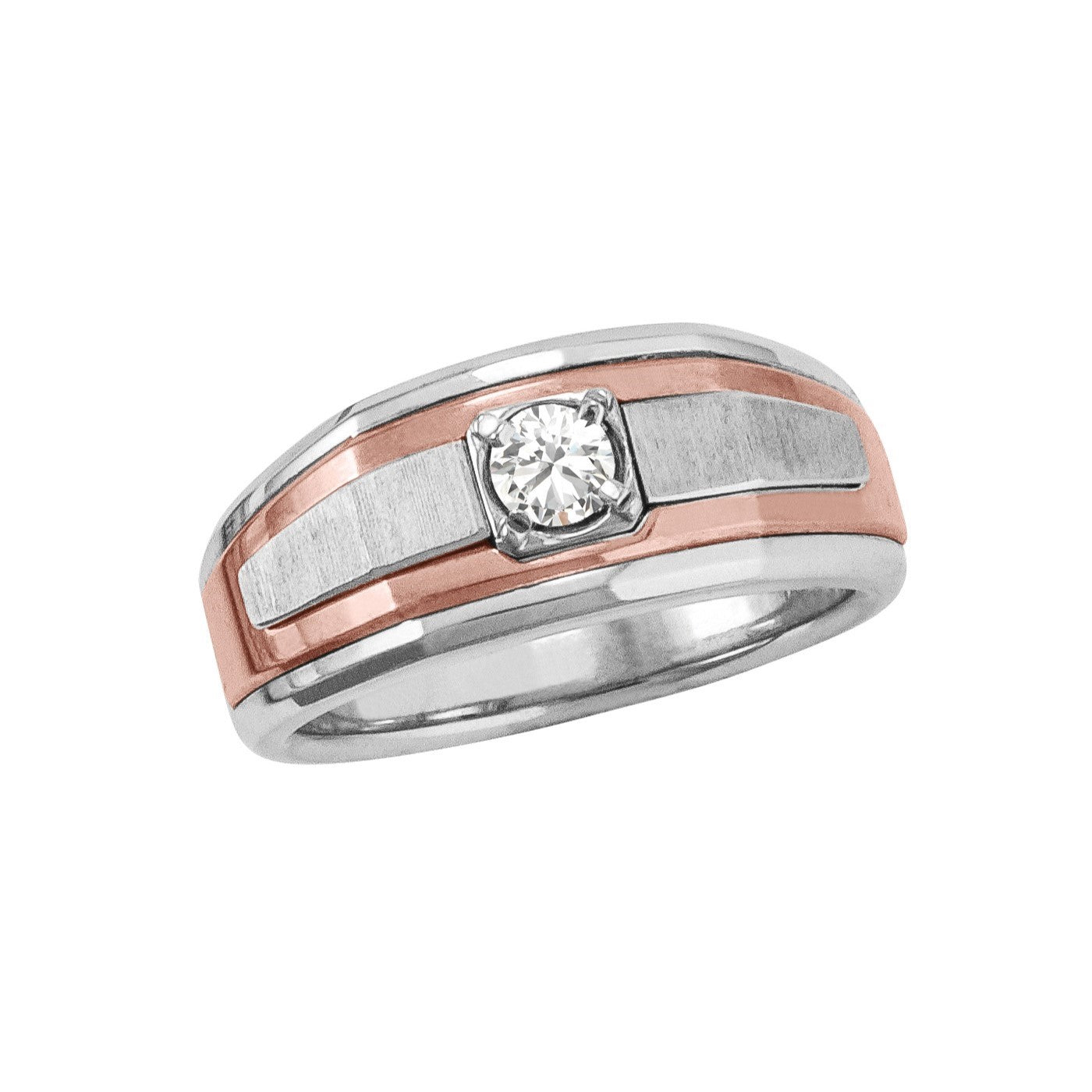 Gents Round Solitaire Ring