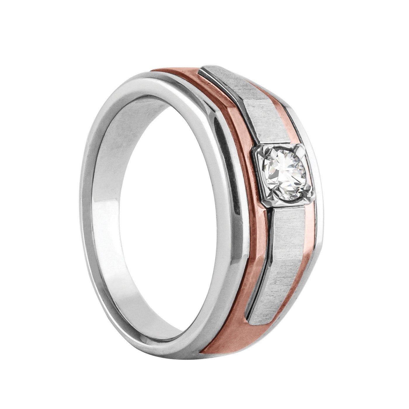 Gents Round Solitaire Ring