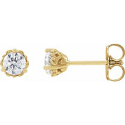 14K Yellow 1/2 CTW Lab-Grown Diamond Vintage-Inspired Earrings