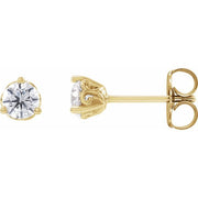 14K Yellow 1/2 CT Lab-Grown Diamond Scroll Earrings