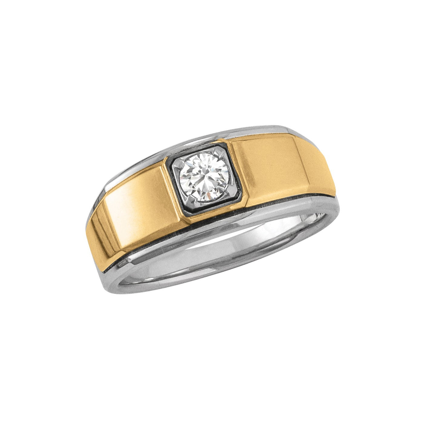 Gents Round Solitaire Ring