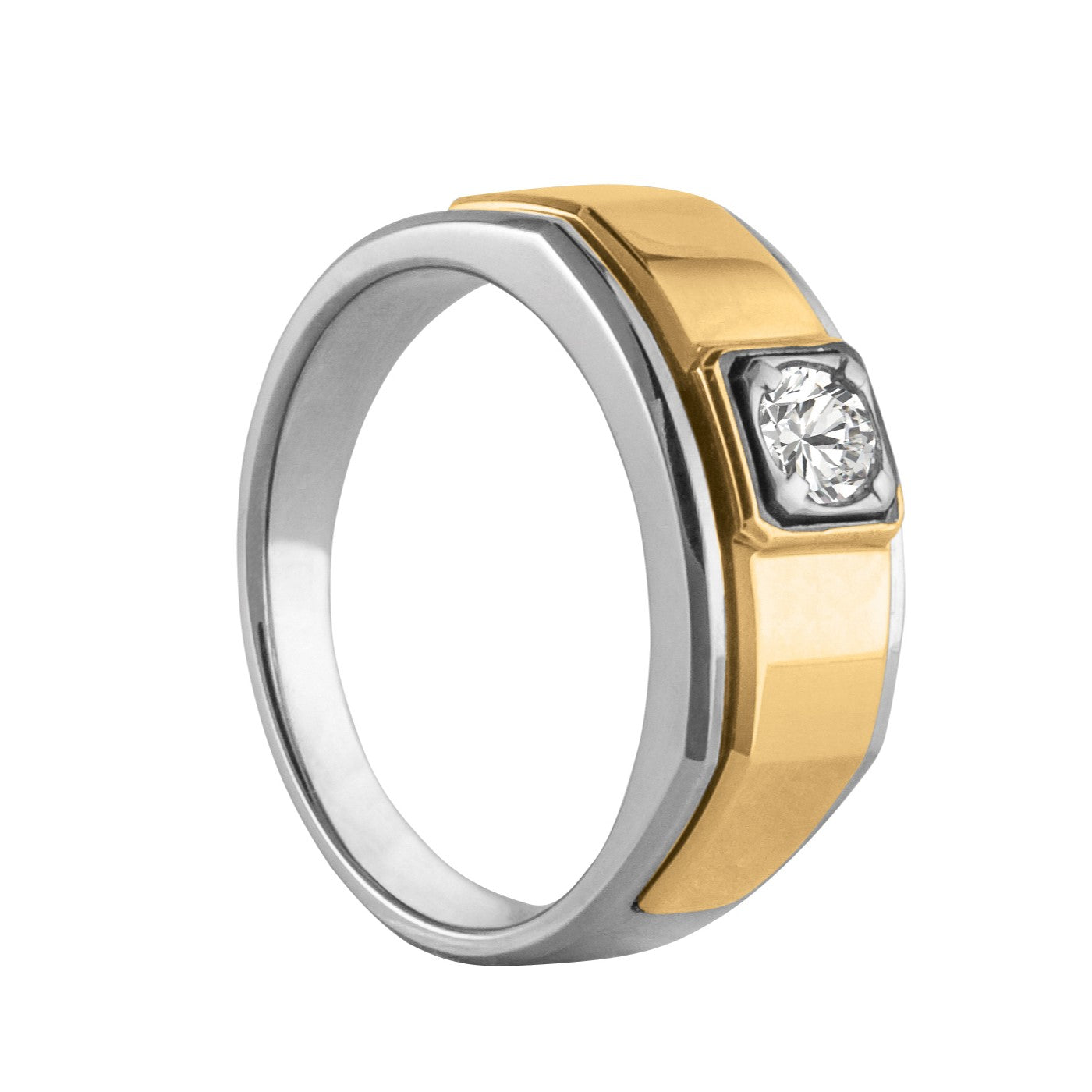 Gents Round Solitaire Ring