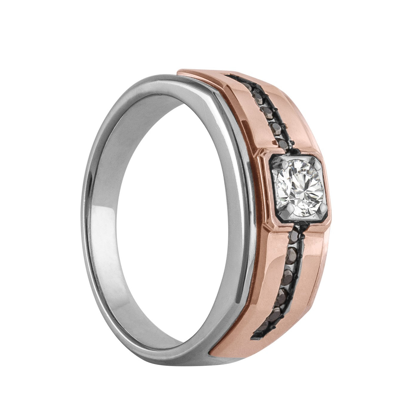 Gents Diamond Band With Bright Finish