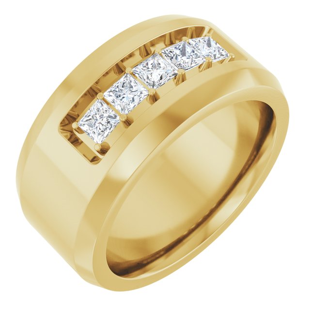 14K Yellow 3/4 CTW Lab-Grown Diamond Band
