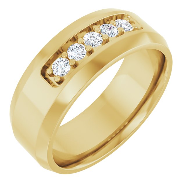 14K Yellow 1/6 CTW Lab-Grown Diamond Band