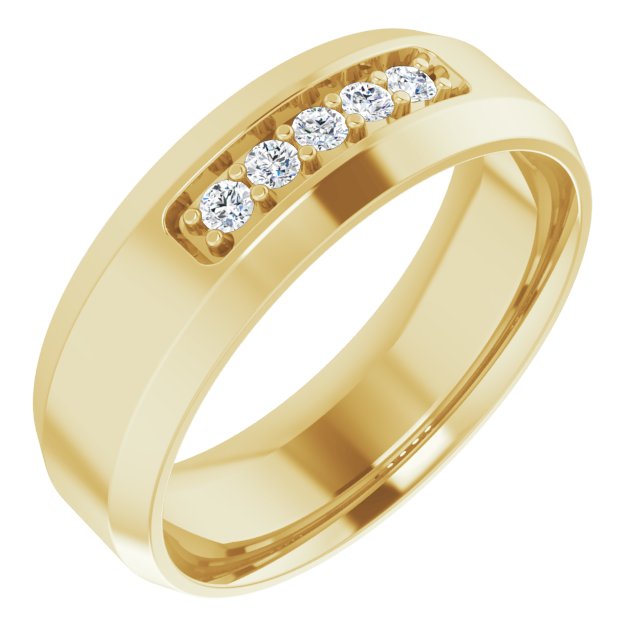 14k Yellow 1/6 Ctw Lab-grown Diamond Band
