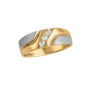 Gents Diamond Wedding Band Satin Finish
