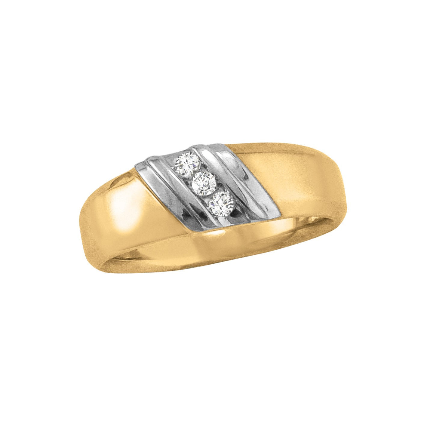 Gents Diamond Wedding Band Satin Finish