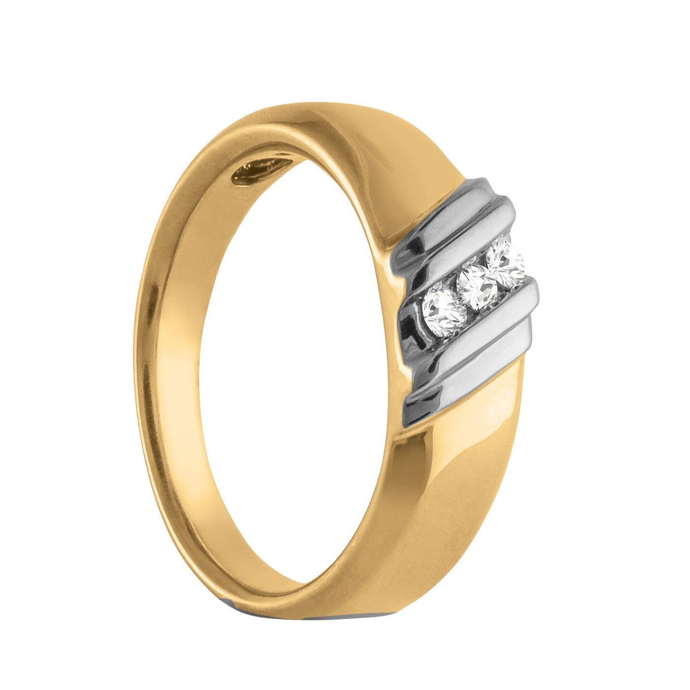 Gents Diamond Wedding Band Satin Finish
