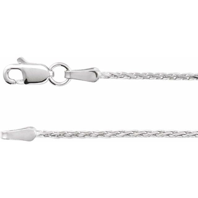 Sterling Silver 1.5 Mm Diamond-cut Wheat 24' Chain