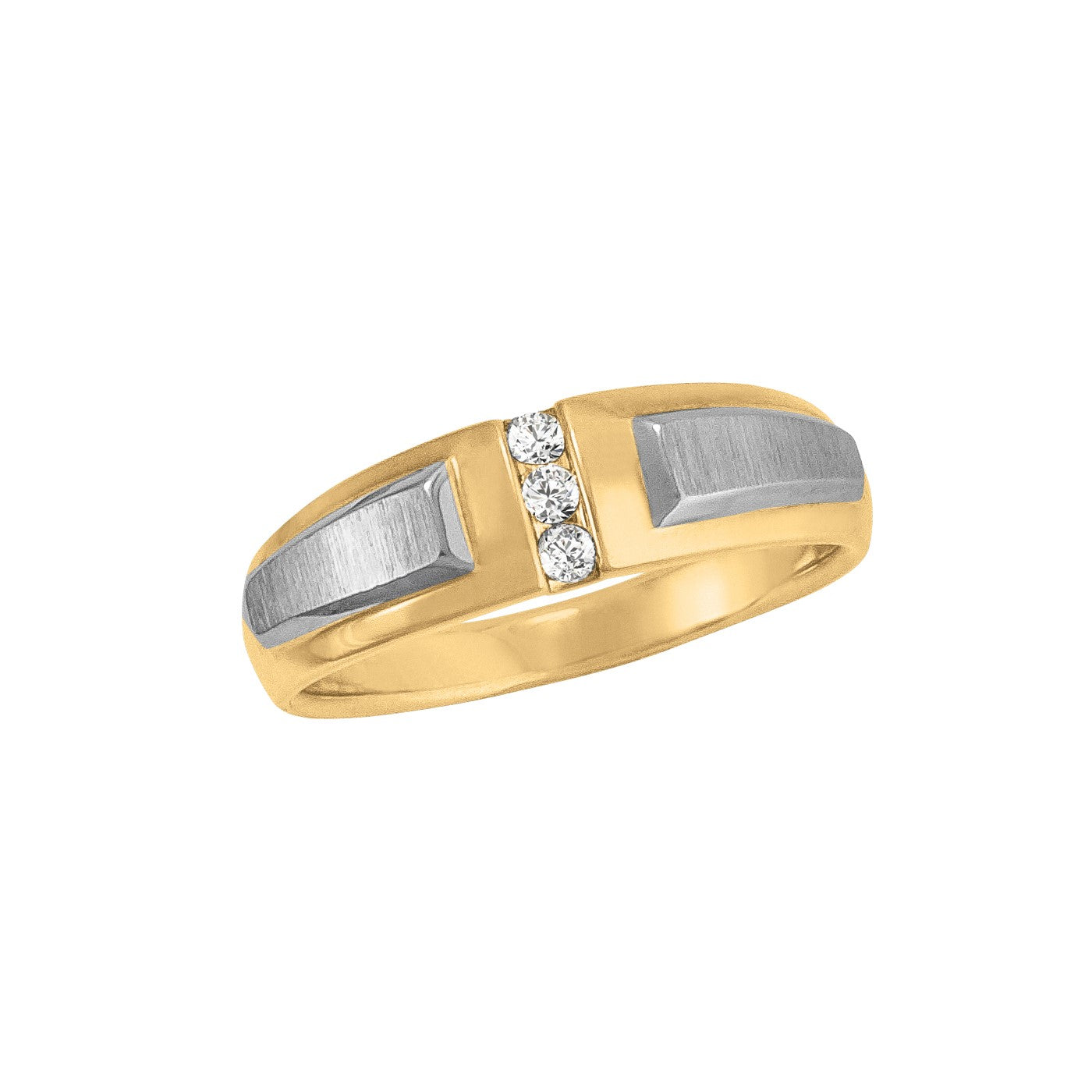 Gents Diamond Wedding Band Satin Finish