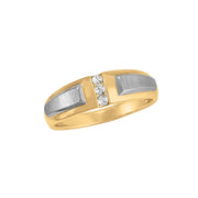 Gents Diamond Wedding Band Satin Finish