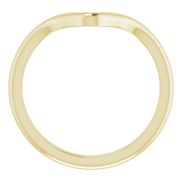 14K Yellow Band for 9x7 mm Oval Ring