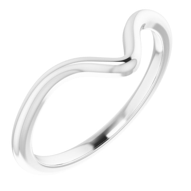 14K White Band for 6.5 mm Round Ring