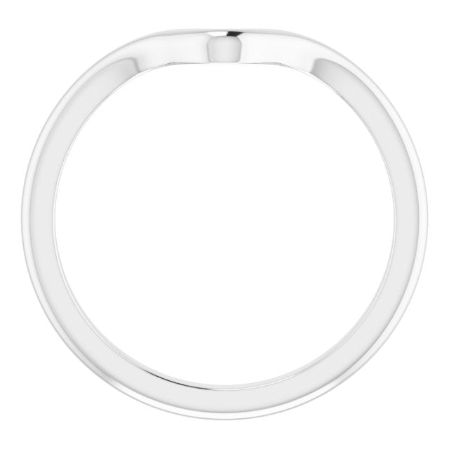 14K White Band for 6.5 mm Round Ring