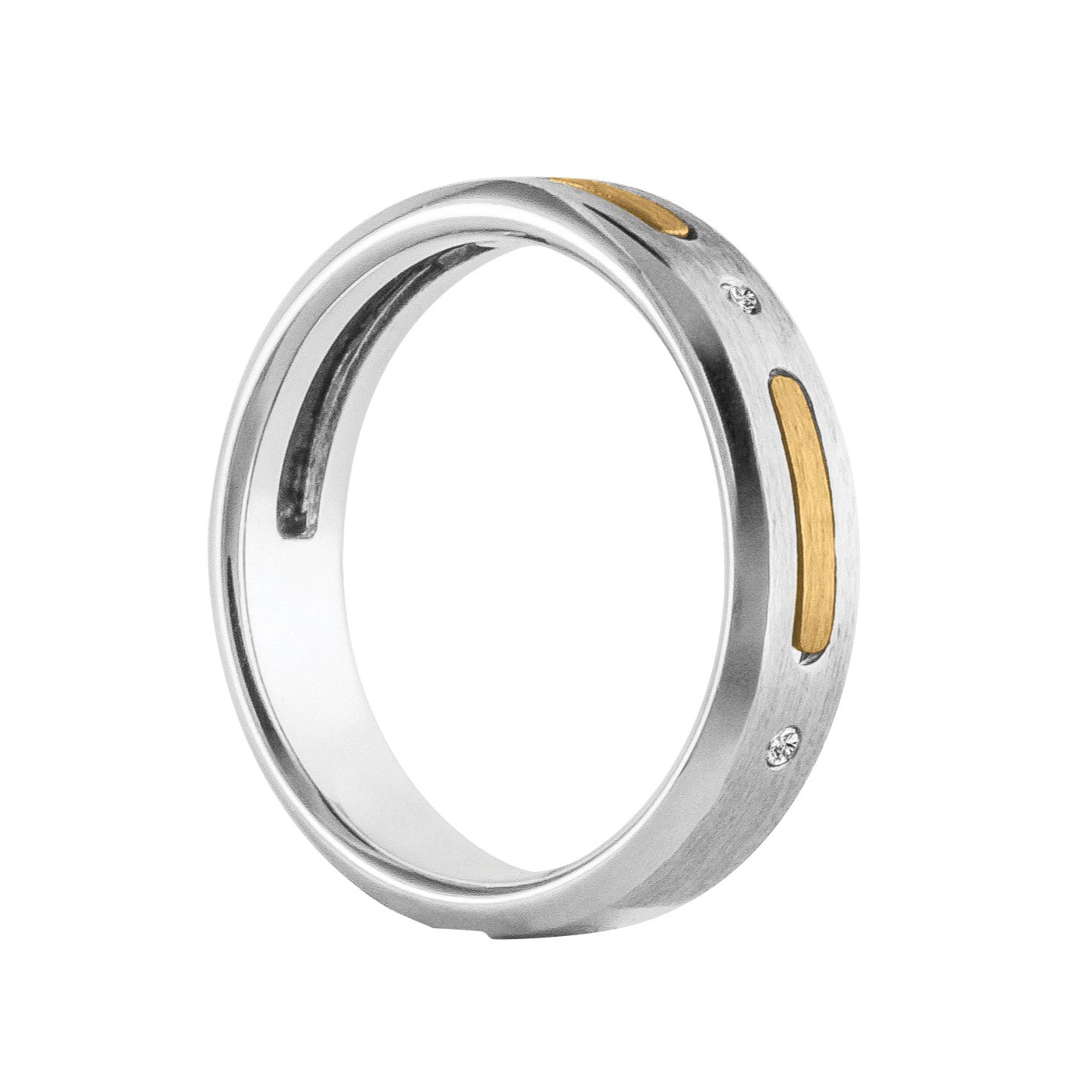 Gents Diamond Accent Band Satin Finish