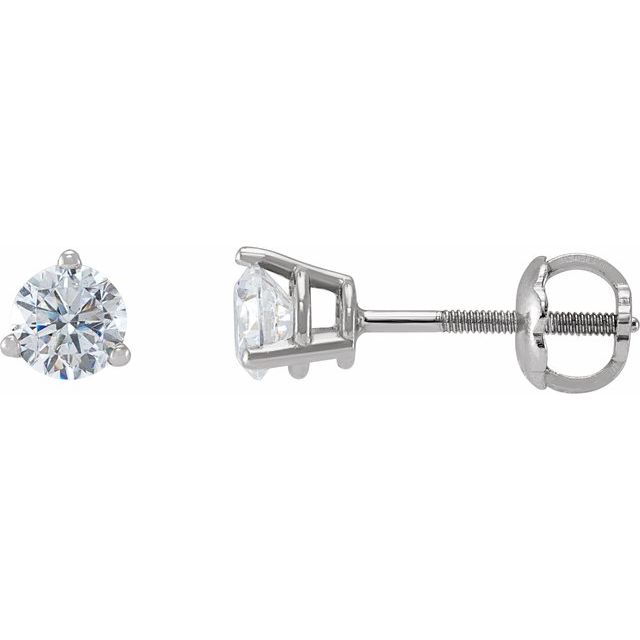 14K White 1/2 CTW Lab-Grown Diamond  Earrings