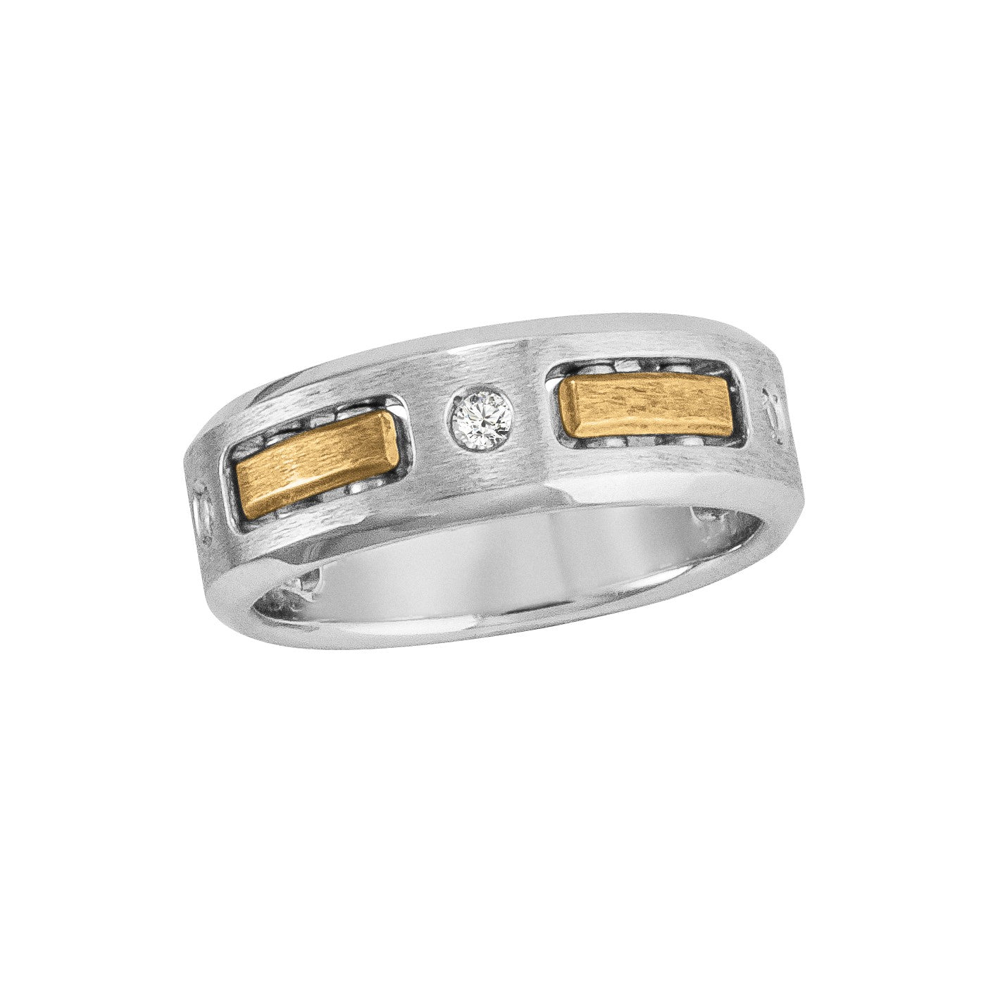 Gents Diamond Band Satin Finish