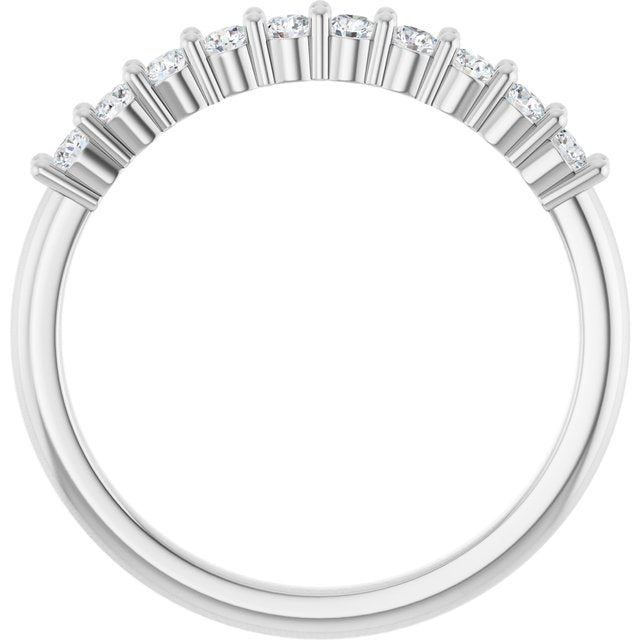 14K White 1/4 CTW Natural Diamond 10-Year Anniversary Band