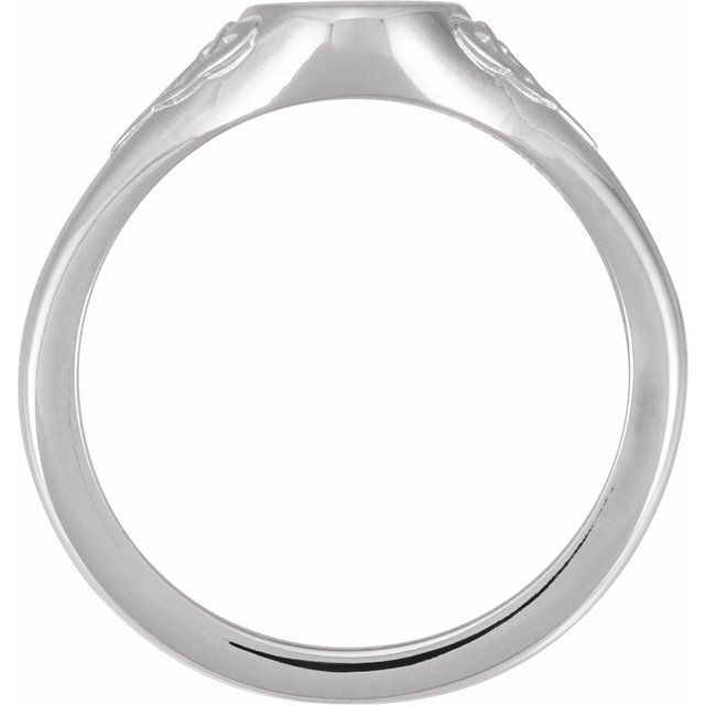 Sterling Silver Engravable Oval Celtic-Inspired  Signet Ring