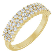 14K Yellow 5/8 CTW Lab-Grown Diamond Anniversary Band