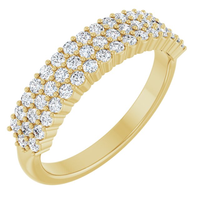 14K Yellow 5/8 CTW Lab-Grown Diamond Anniversary Band