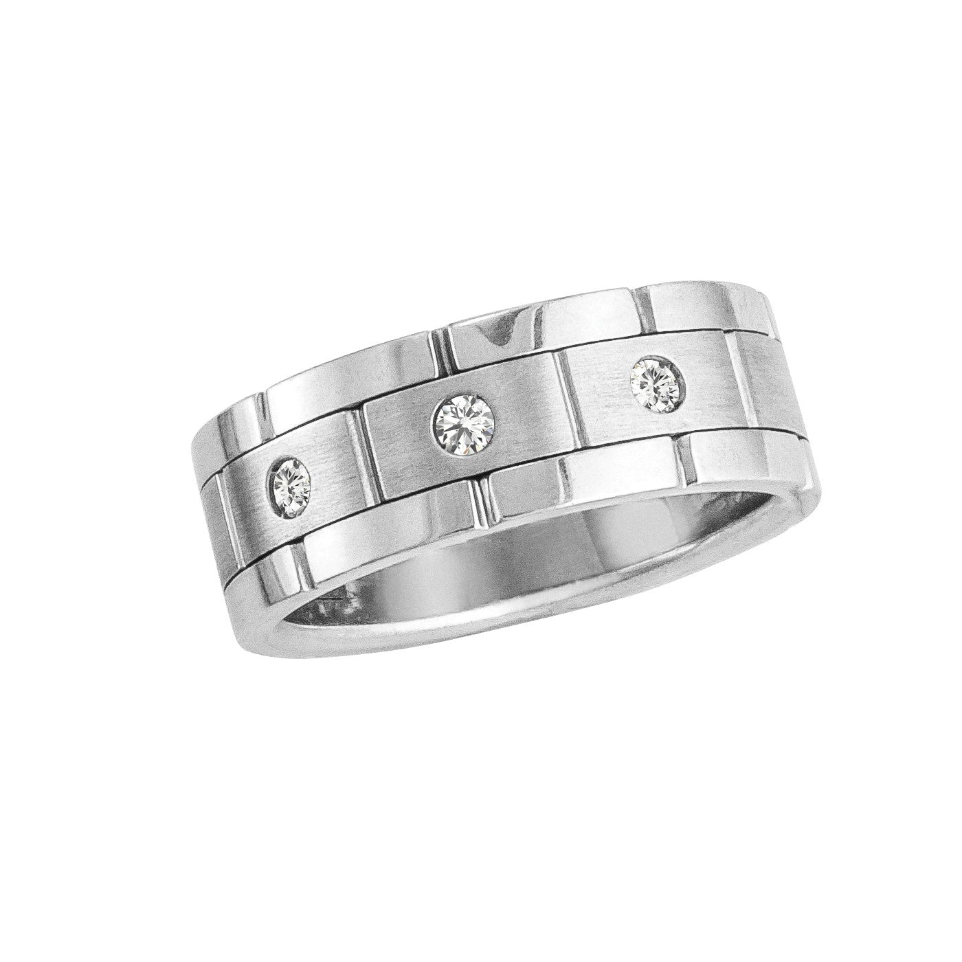 Gents Dia Band Soft Satin Finish