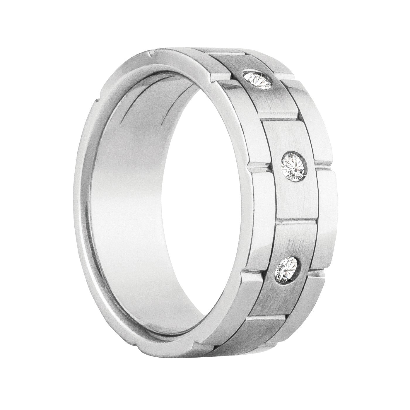 Gents Dia Band Soft Satin Finish