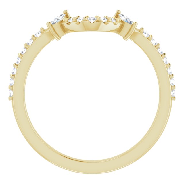 14K Yellow 1/5 CTW Natural Diamond Matching Band