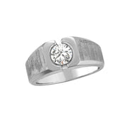 Gents Solitaire Ring Satin Finish