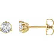 14K Yellow 1/2 CTW Lab-Grown Diamond Fleur-de-Lis Earrings