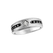 Gent's Diamond Ring Satin Finish Sides