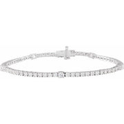 14K White 1 3/4 CTW Lab-Grown Diamond 7' Line Bracelet