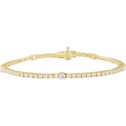 14K Yellow 1 3/4 CTW Lab-Grown Diamond 7' Line Bracelet
