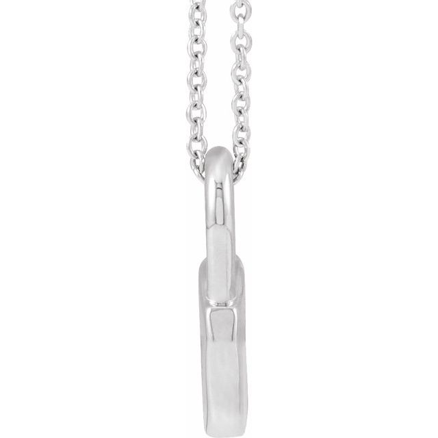 Sterling Silver Engravable Lock 16-18' Necklace