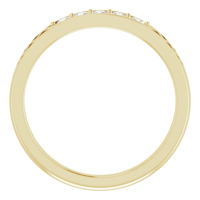 14K Yellow 1/6 CTW Natural Diamond Celtic-Inspired Anniversary Band