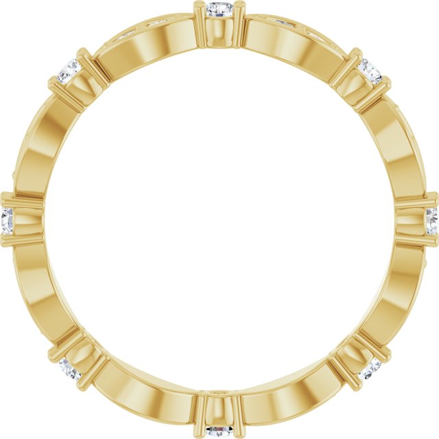14K Yellow 1/2 CTW Natural Diamond Eternity Band Size 7