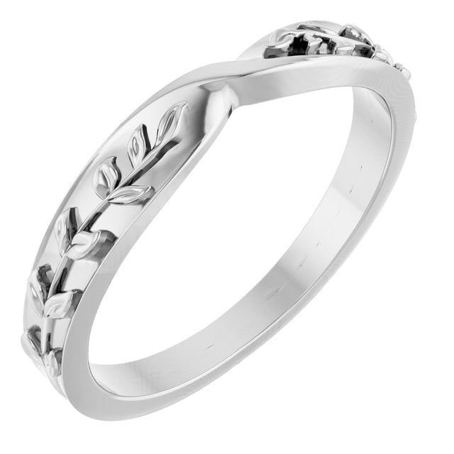 Sterling Silver Twisted Leaf Ring