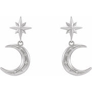 Sterling Silver Crescent Moon Earrings
