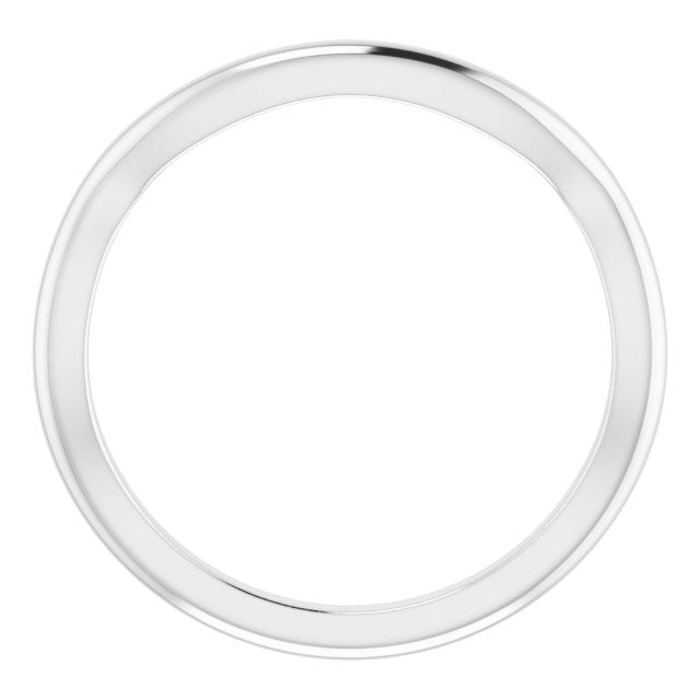 14K White Band for 6.5 mm Round Ring