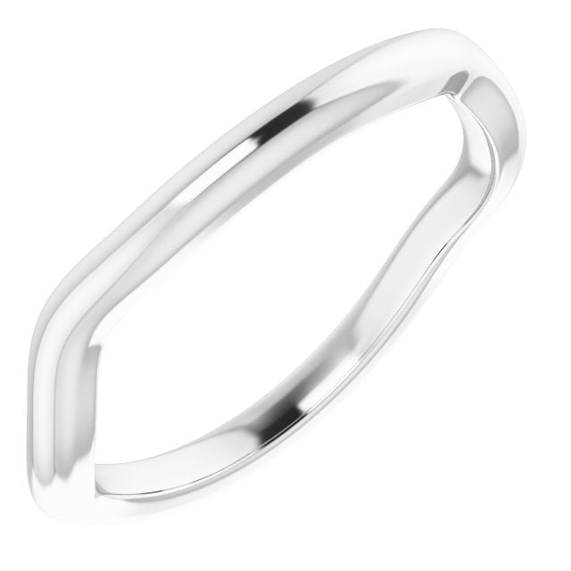 14K White Band for 6.5 mm Round Ring