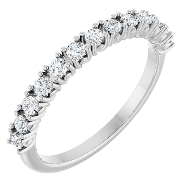 14K White 1/3 CTW Natural Diamond Anniversary Band